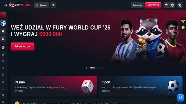 BetFury casino screenshot